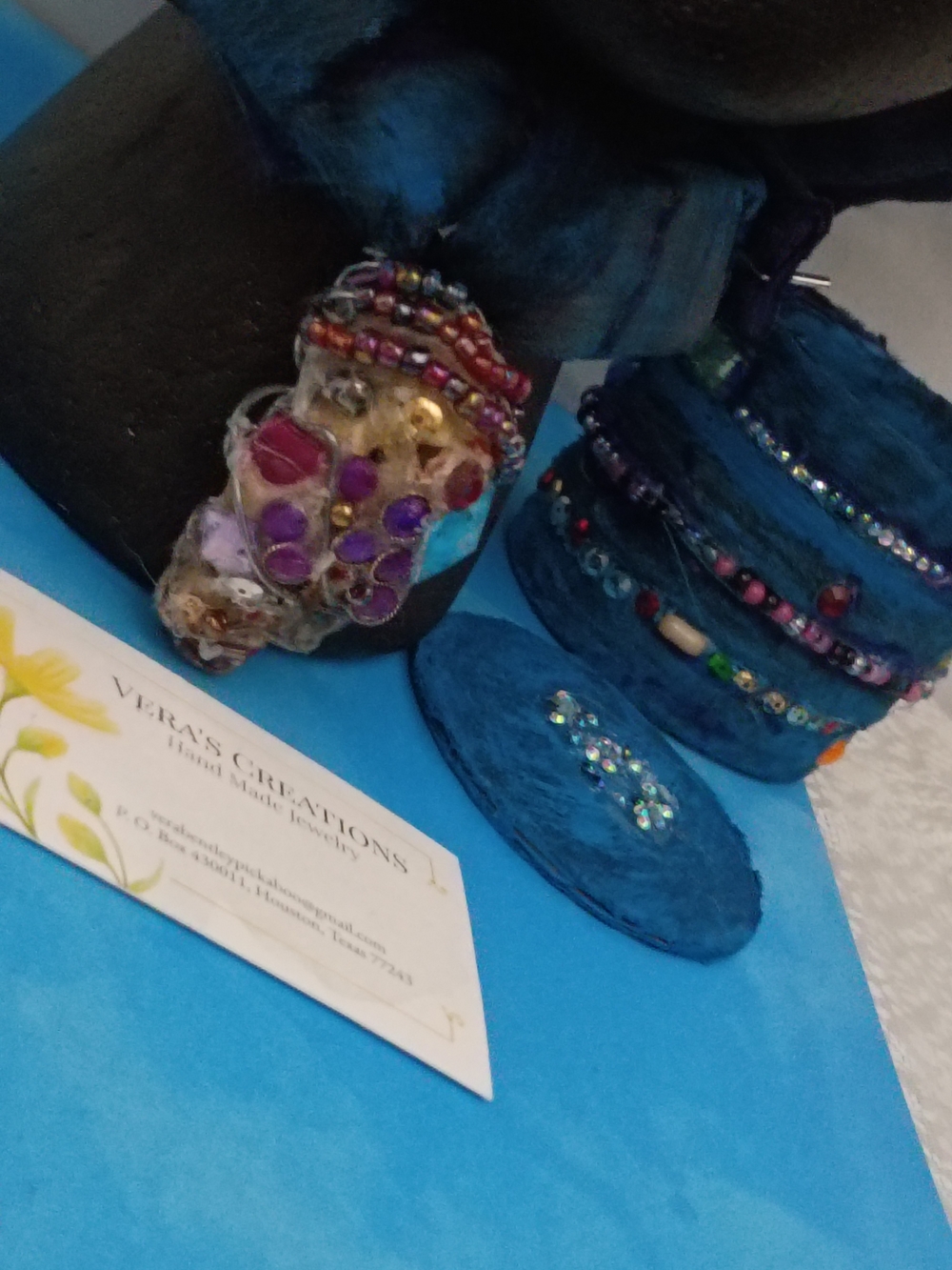 Handcrafted Multicolor Beaded Statement Ring  Necklace and Earrings